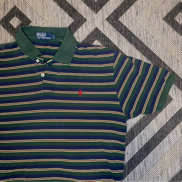 Polo by Ralph Striped Green Polo Shirt - Picture 2 of 3